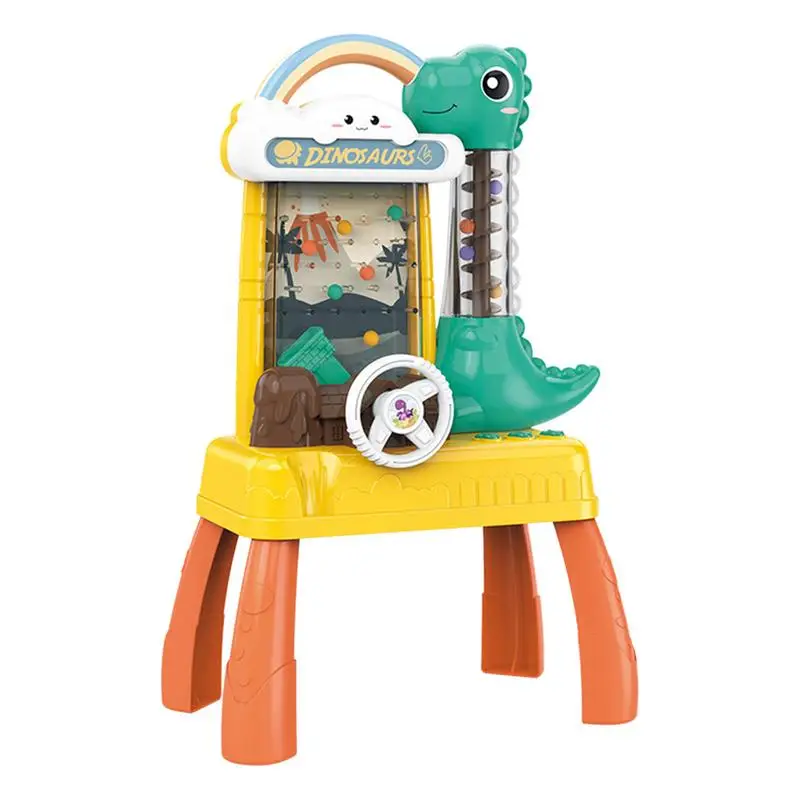 Catching Ball Machine Interactive Pickup Machine Toy Table  Dinosaur Castle Interactive Educational Toys with Light and Music