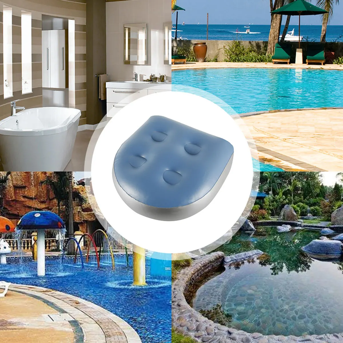 Asiento elevador para bañera de hidromasaje, cojín para Spa y bañera de hidromasaje, cojín para asiento elevador, almohadilla para Spa para baño, inflable y relleno de agua, doble propósito