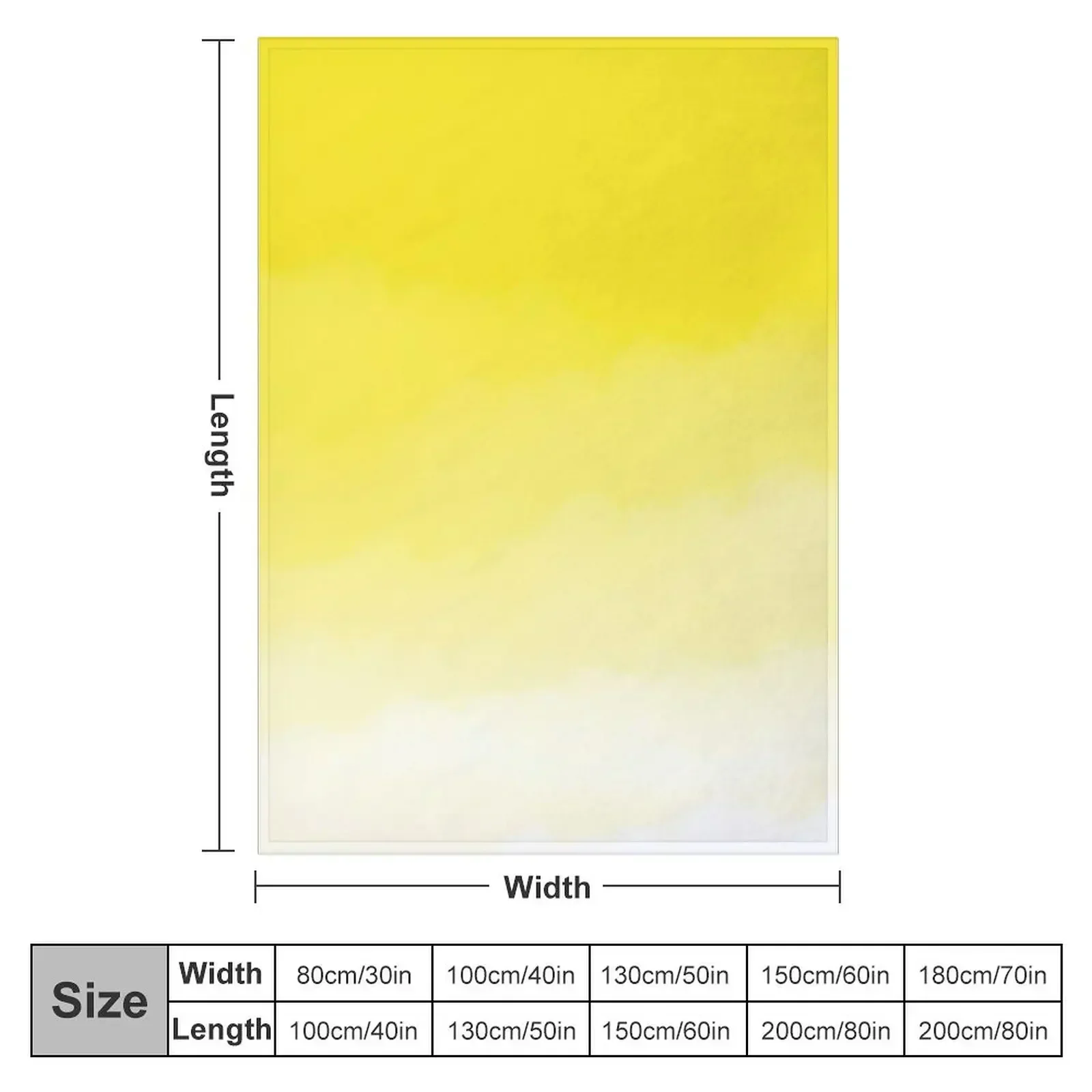 Yellow Watercolor Ombre Throw Blanket Flannels Tourist anime Blankets