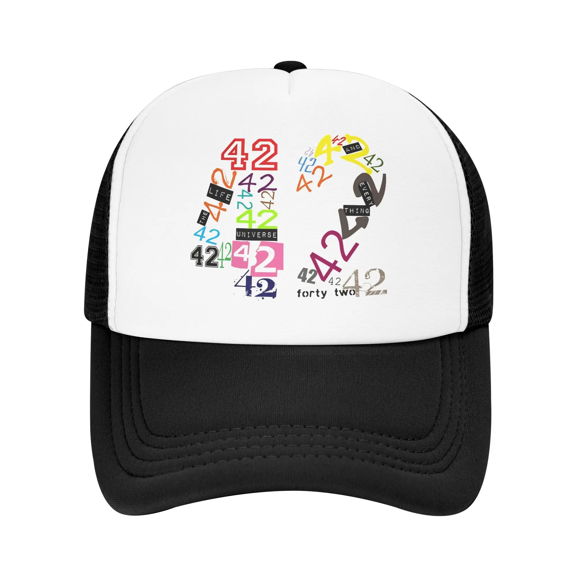 Summer Breathable dont panic 42 The Answer To Life Douglas Adams  Mesh Baseball Caps Unisex  Adjustable Foam Trucker Hat