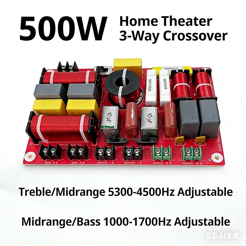 

500 Вт 6-полосный профессиональный аудио-кроссовер с двойной регулировкой частоты 4500–5300 Гц и 1000–1700 Гц, настраиваемые кроссоверы для домашнего кинотеатра