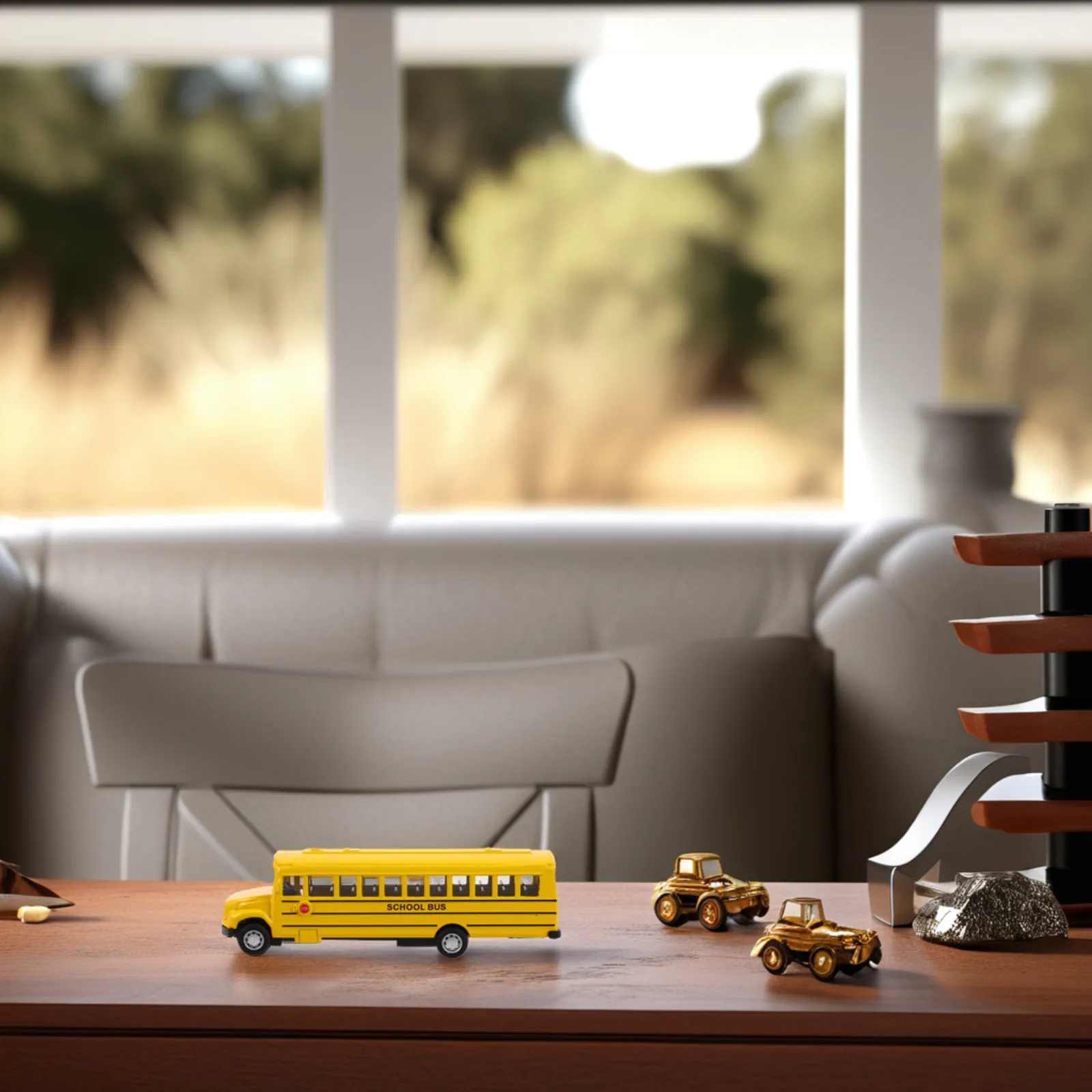 Bright Yellow Pull-Back School Bus Toy – Die-Cast Friction-Powered Kids Vehicle
