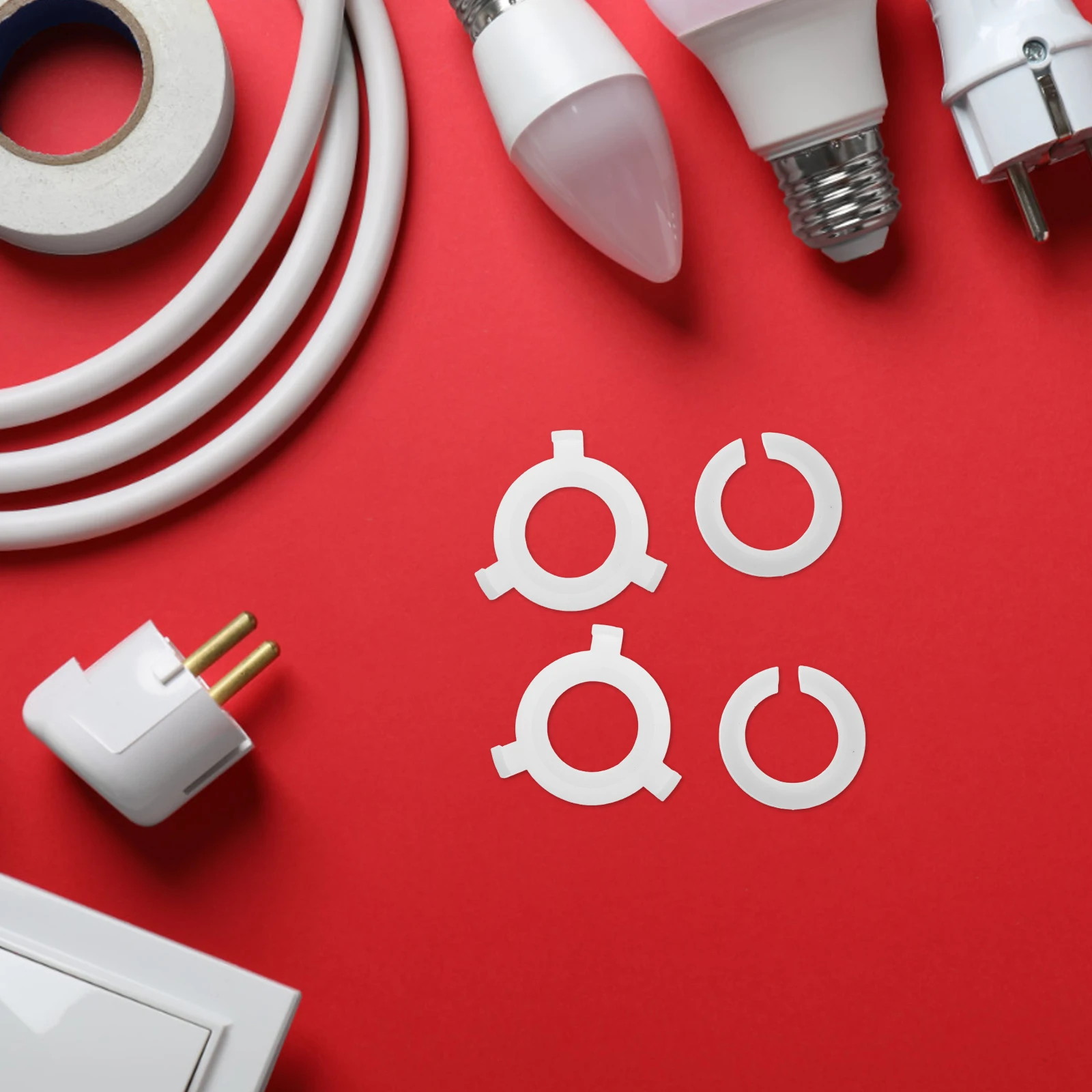 

60Pcs E27 Lamp Shade Adapter Ring Light Converter Socket Adapter Secure Installation Home Lighting Lamp Base Socket Converter