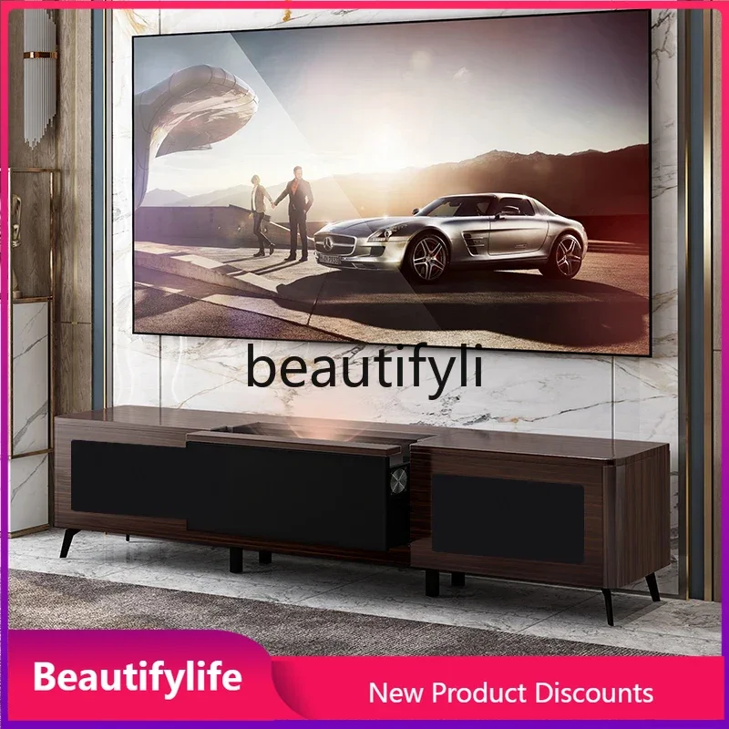 

1xzLaser projector short focus electric smart telescopic TV cabinet