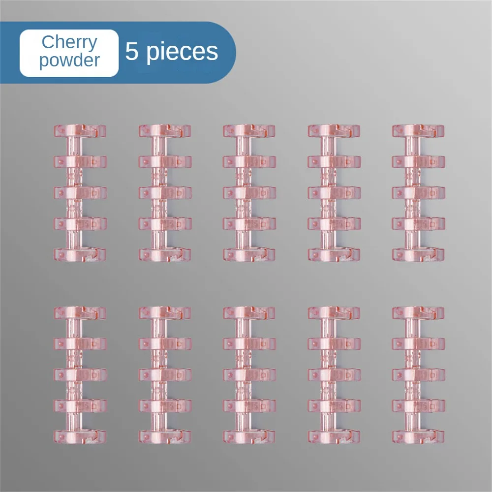 Espiral Círculos Anéis para Binder, Binder Anel, Binder Clips, Material Escolar, Papelaria, Folhas Soltas, Buckle Clip, Notebook, 5 Buracos, 1-5Pcs