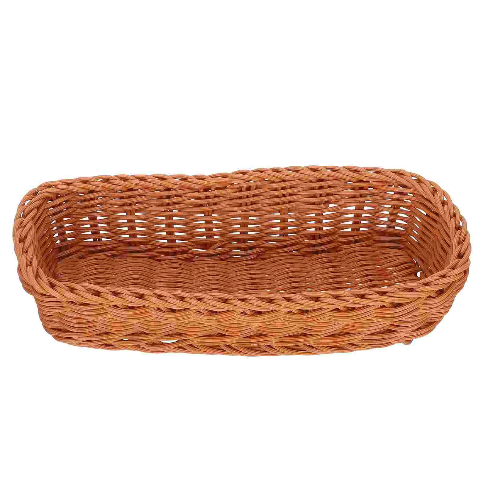 

Chopsticks Storage Basket Cutlery Baskets Plastic Rattan Woven Dinnerware Food Service