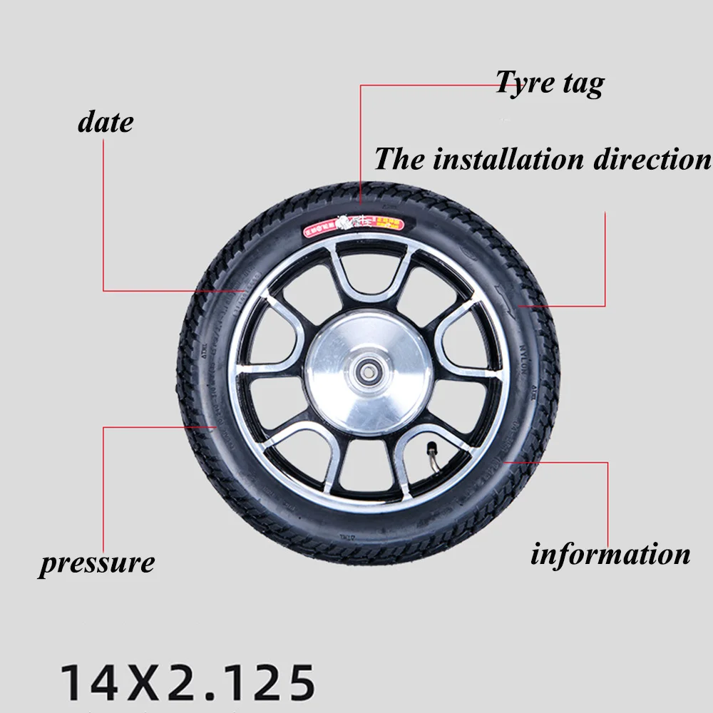 High Quality 14x2.125 Tire Inner Outer Tyre for E-bike Folding Electric Bicycle 14 Inch 14*2.125 CST Wear Resistant Tire