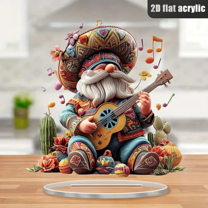 

Bohemian style acrylic resin musician statue - 7.9 inches for desktop decoration