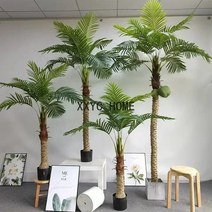 

Artificial Palm Tree Coconuts Tree Large Faux Tropical Silk Palm Fake Trees for Outdoors Indoor Decor Hawaiian Simulation Plant