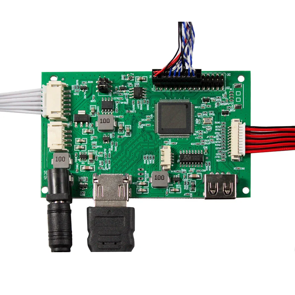 Placa de controle larga do painel do LCD, HD MI, USB, 20 pinos, LVDS, 12,3 ”, 1280x480, LQ123K3LG01