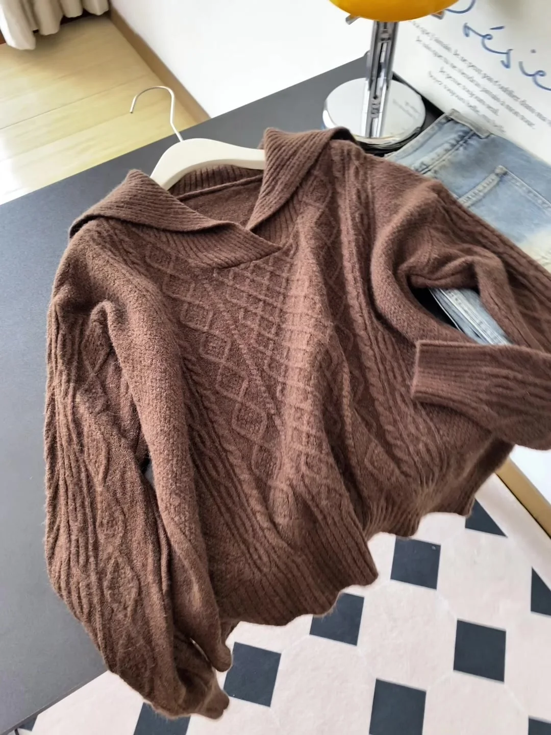 الرجعية عالية الخصر ort محبوك سترة للنساء الخريف الشتاء لينة طويلة Sve ثي الغزل محبوك أعلى تخفيف Sle فضفاضة تناسب