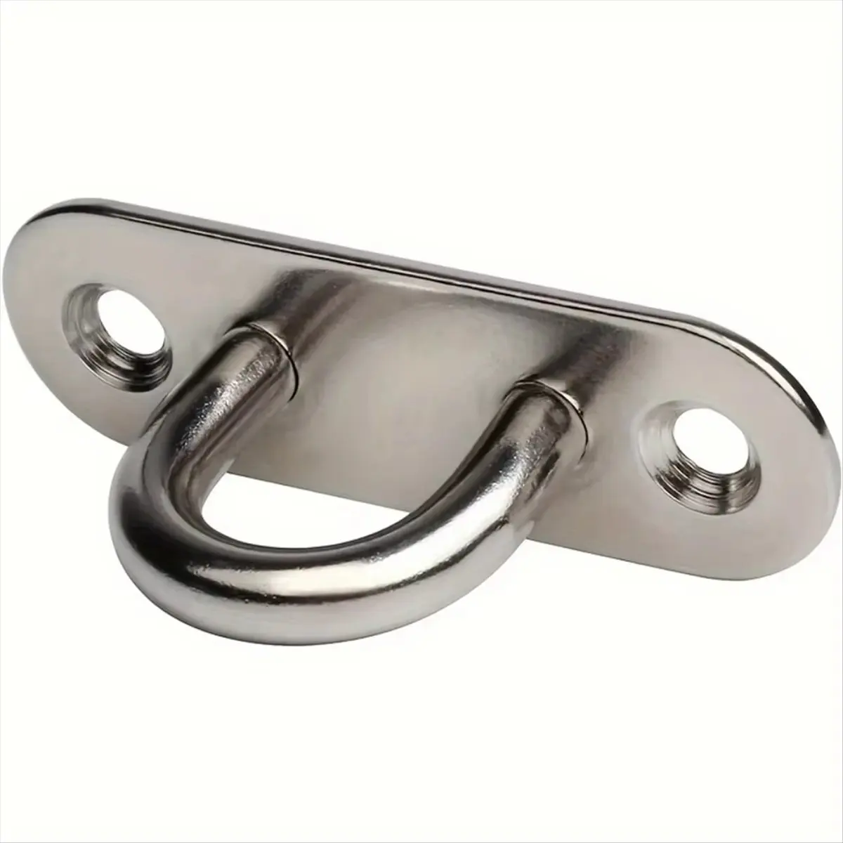 DT1343 TRENDY~Stainless Steel Hooks and 20x Mounting Screws, M5 Eye Plate with Ring, for Marine Equipment, Ceiling Wall Hangings