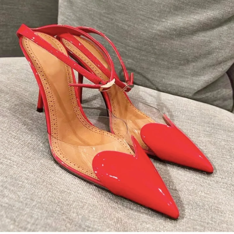 

Luxury Pointed Toe Women Sandals Fashion Thin High Heel Mixed Color High Heeled Designer All Match Party Single Shoes Elegant