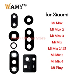 WAMY Rear Back Camera Glass Lens For Xiaomi Mi Max 2 3 Mix 2s 2 3 4 Mi Play Main Lens Glass With Sticker Replacement