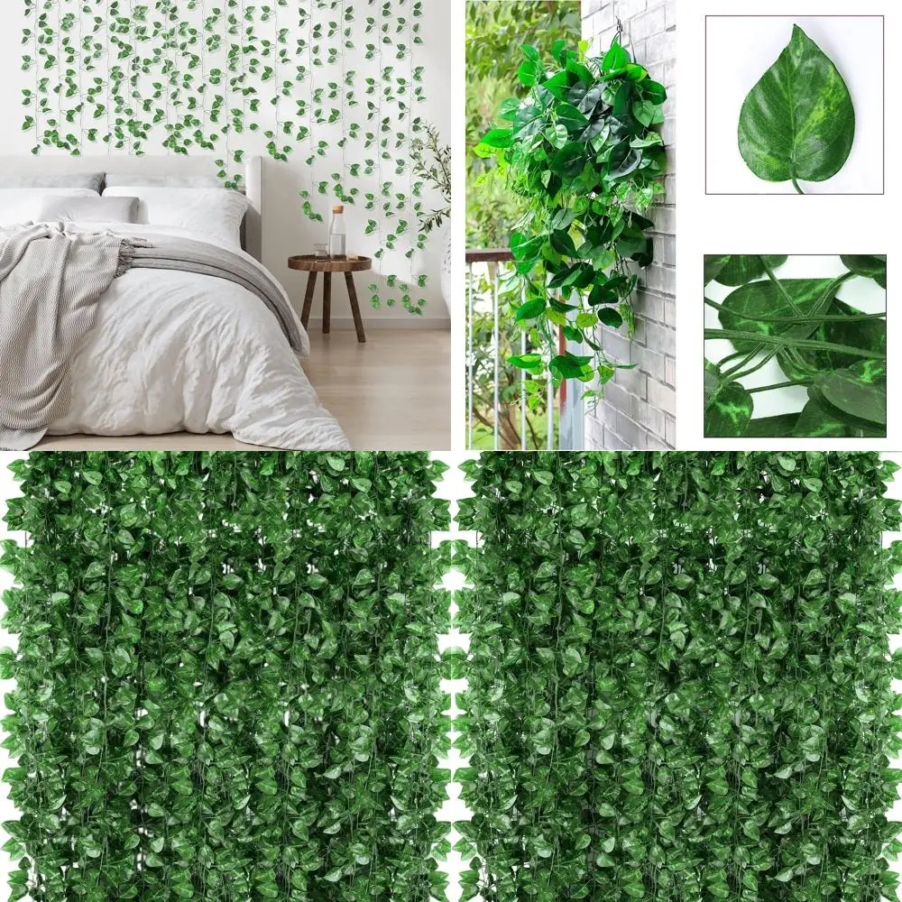 

144-Pack Artificial Ivy Garland with Leaves for Home and Garden Wall Decoration