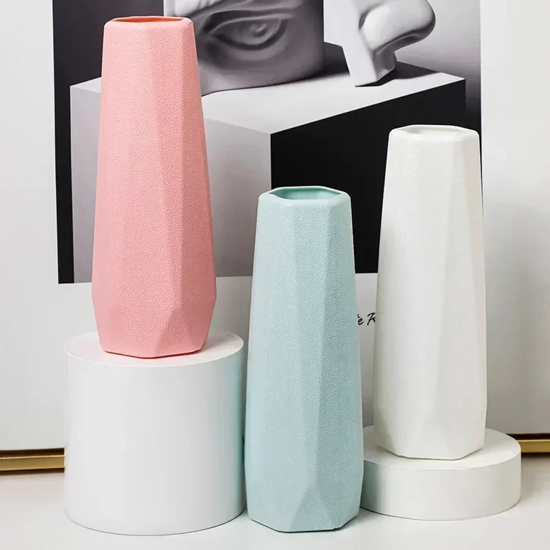 

Modern Origami Plastic Flower Vase for Artificial Flowers, Faux Flowers, Fake Flowers, Home Ornaments, Living Room Decoration, F