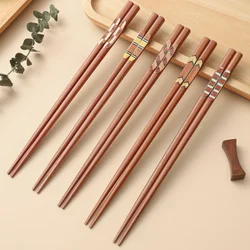 Light Luxury Sakura Wooden Chopsticks Set, Chinese Kitchen Wooden Cute Chopsticks, Japanese Kitchen Sushi Chopsticks