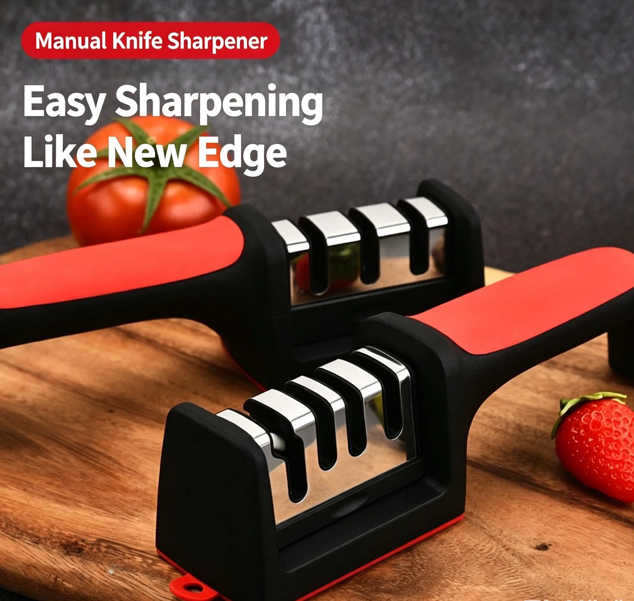 The Four-Stage Professional Knife Sharpener Is Equipped With Tungsten Steel Diamond and Ceramic Grinding Stones - Featuring a St