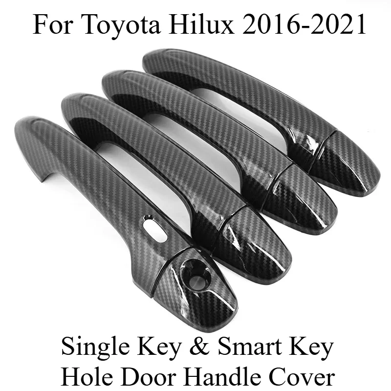 

Накладки на ручки дверей из карбона для Toyota Hilux VIGO, модифицированные внешние аксессуары для автомобиля, комплекты для тюнинга кузова