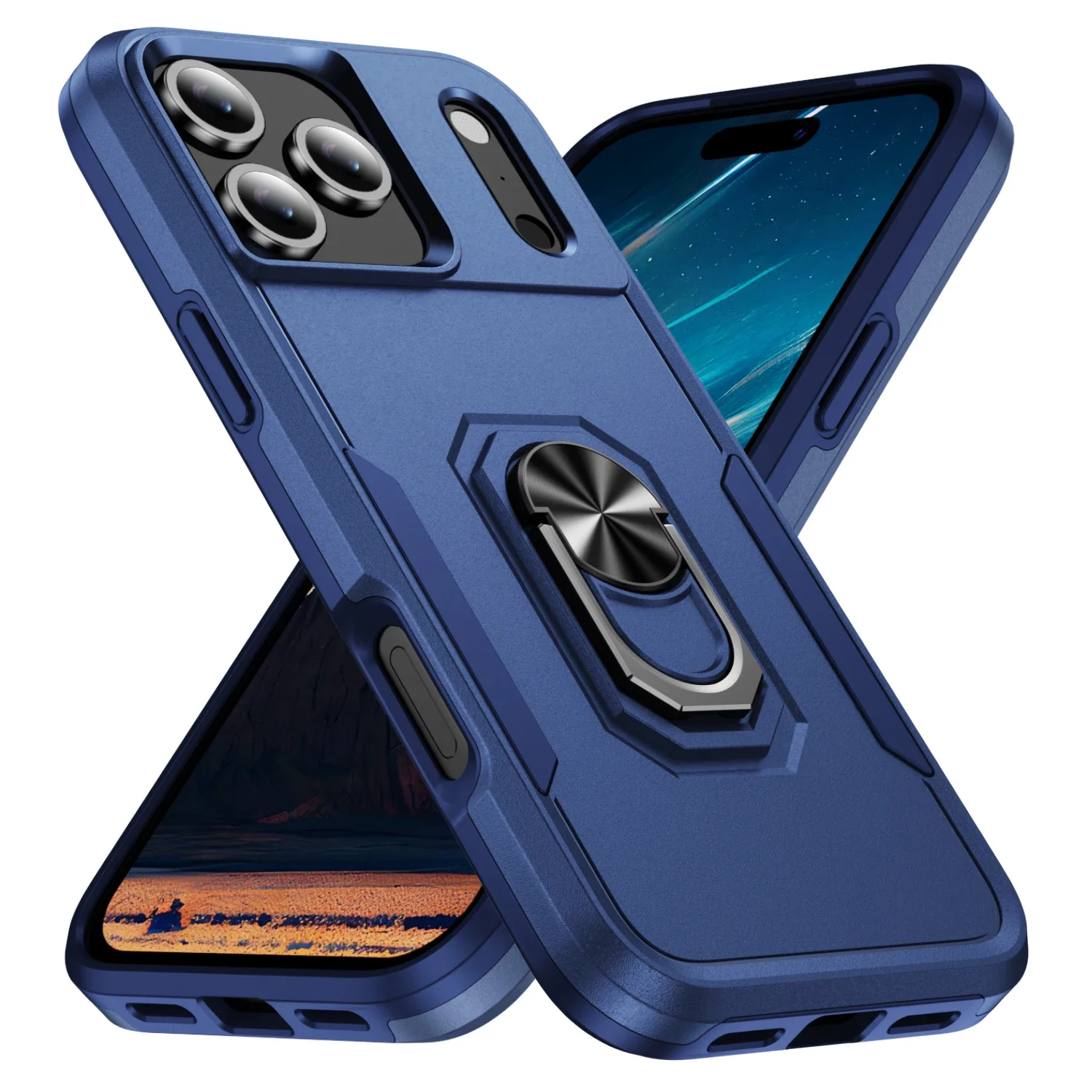 Metallständer Militärqualität Handyhülle für iPhone 17 Pro Max Panzerhülle für iPhone 17 Air 16 15 14 13 12 11 Plus 17E 16E Coque