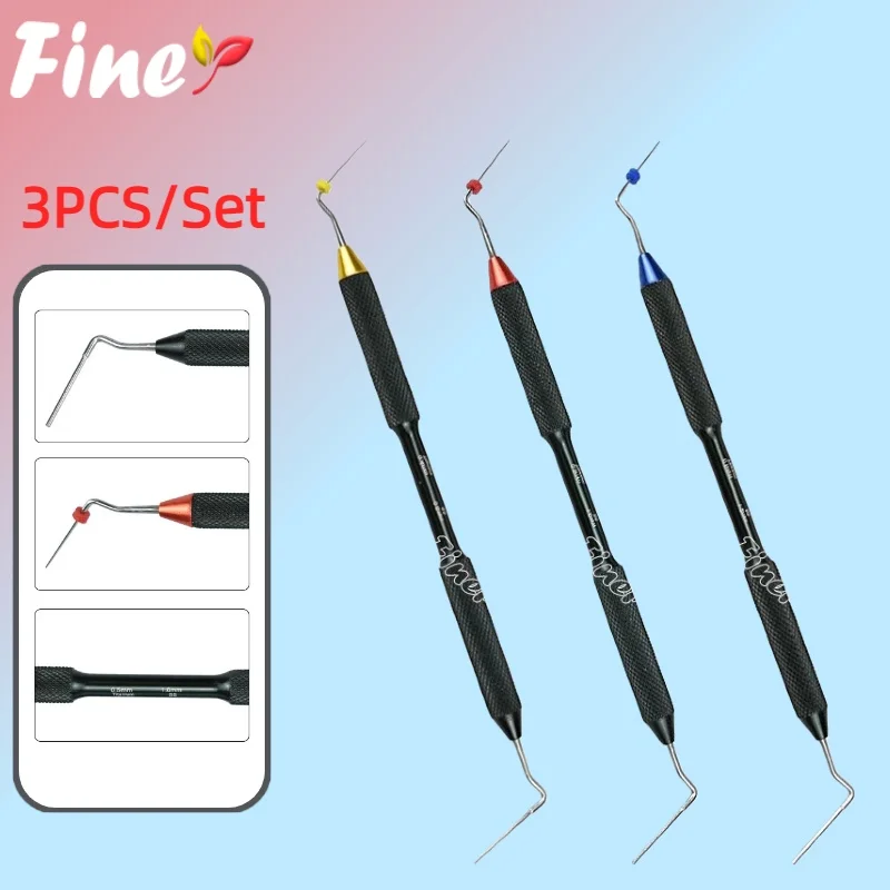 

Finer 3PCS/Set Dental Root Canal Filler Dental Endo Hand Plugger Fill Instrument NITI Tip Dentist Dentistry Tools