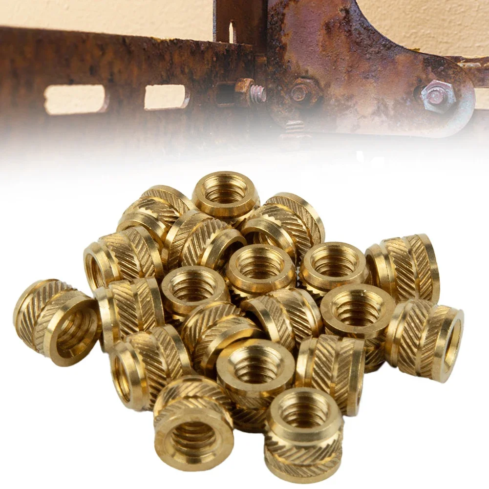 20pcs 1/4-20 Brass Threaded Heat Set Inserts Brass Nuts For Plastic 3D Printing Brass Metal  Most Camera Tripods Tools Part