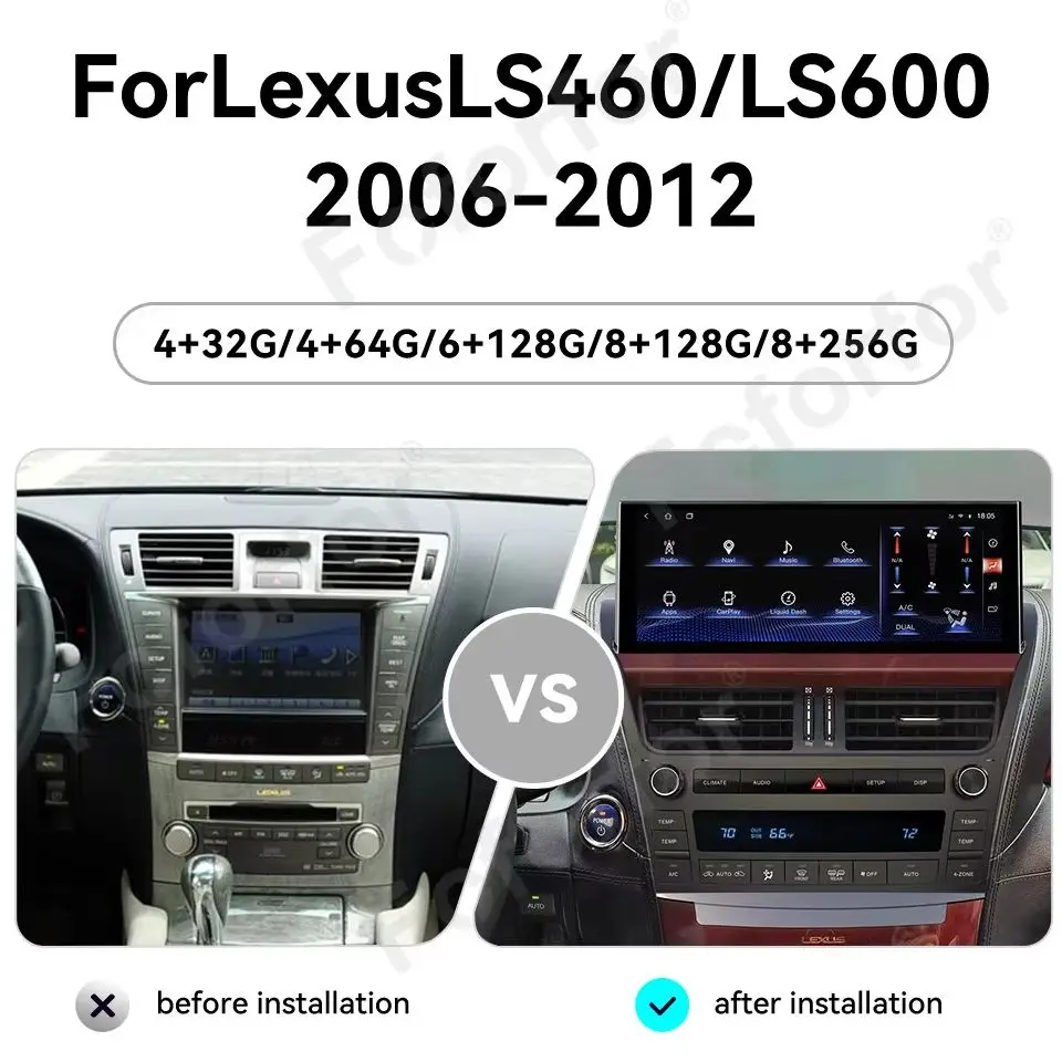 

Update12.3 Inch For Lexus LS460 LS600 2006-2012 HD Touch Screen CarPlay Android Auto Car Radio Multimedia Player GPS Navigation