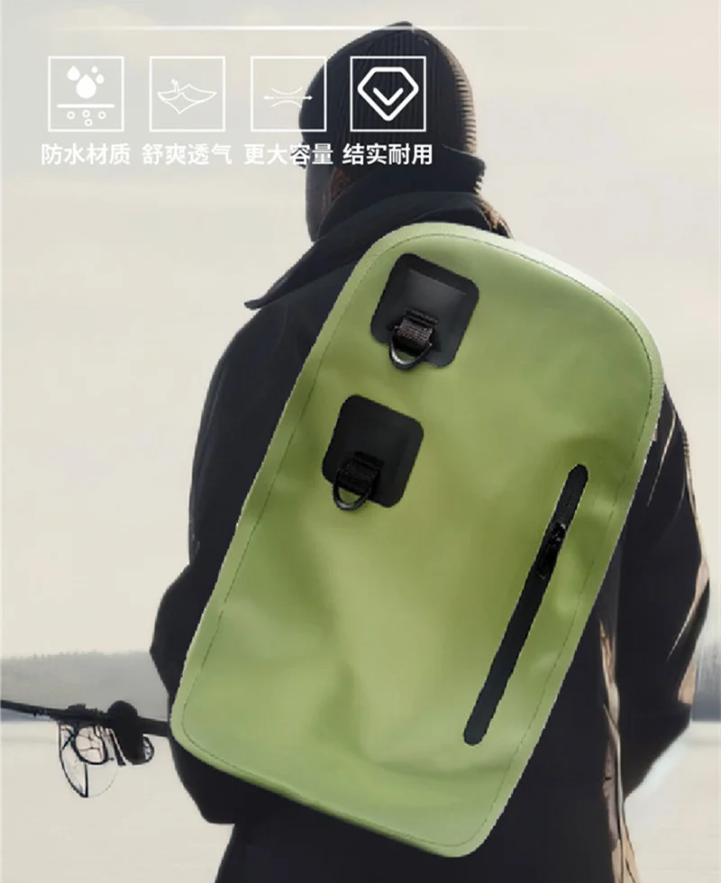Fishing Gear Storage Bag Y231 Fishing Multifunctional Waterproof Bag Single Shoulder Crossbody Backpack Convenient