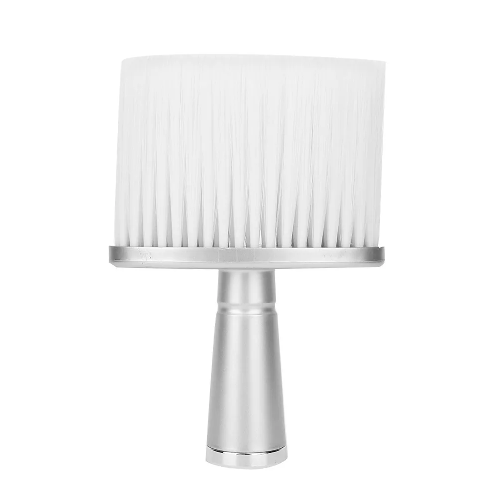 Portable Neck Face Hair Remover Brush Reusable Professional Hair Dust Cleaning Brush Silver Color Soft Nylon