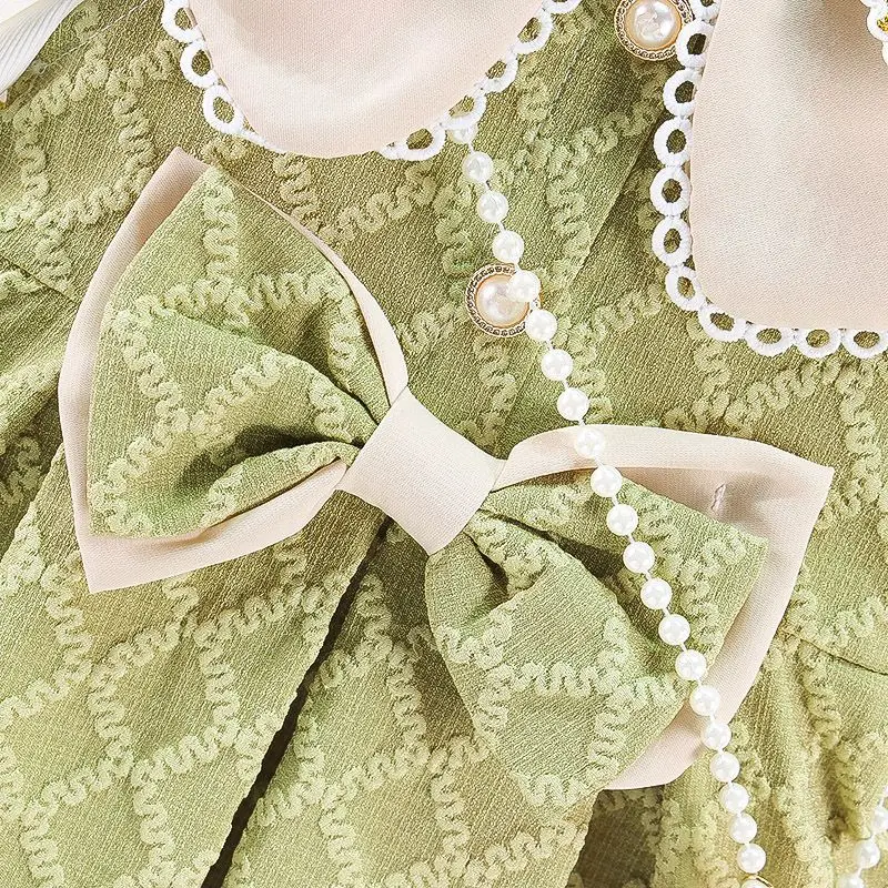 فستان أطفال للربيع والخريف فستان بناتي جديد بأكمام طويلة للأميرة على شكل أرنب صغير 80-150 سم