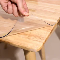 1.5mm Transparent tablecloth and table mat PVC waterproof, oil resistant and heat-resistant, suitable for 1pc dining table