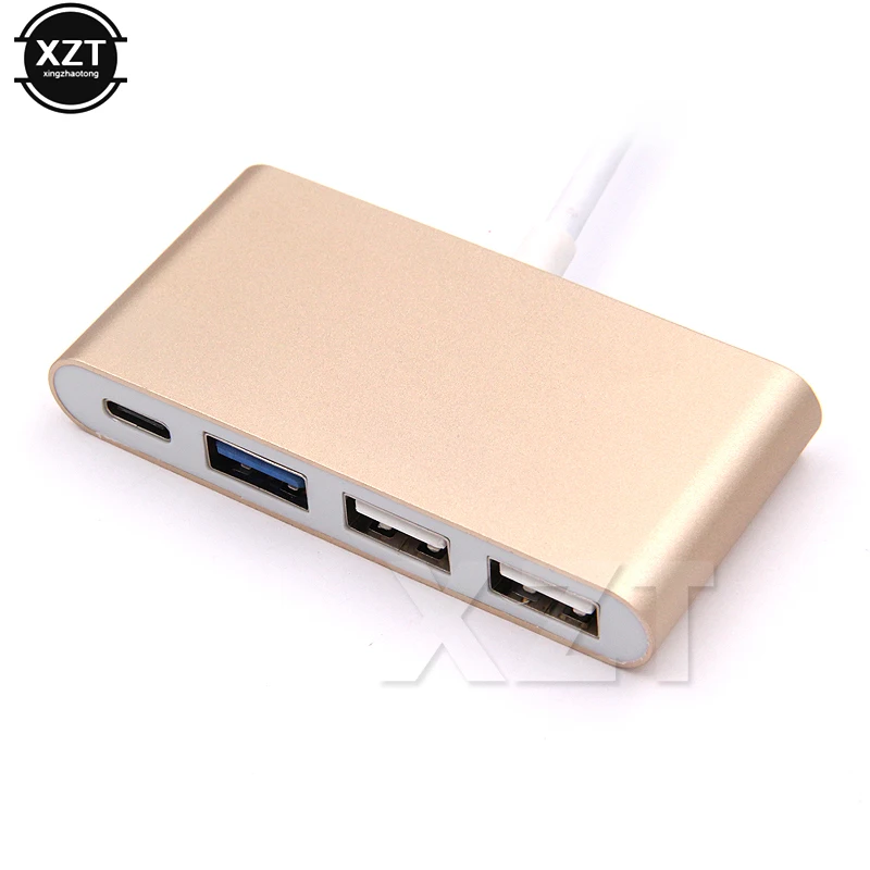 Mini USB Cable Adapter USB HUB Type C to Type C / USB 3.0 2 USB 2.0 Ports for Mobile Phone Cable For Macbook