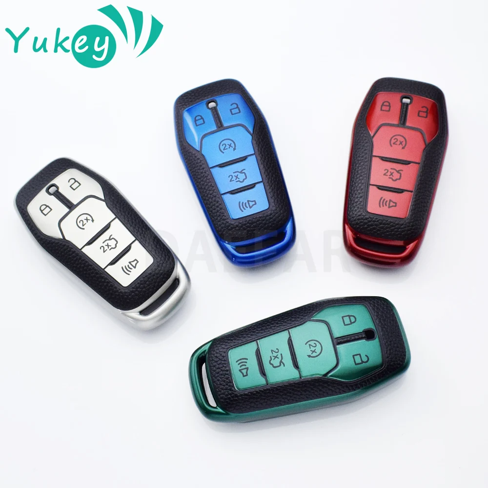 

TPU Leather Shell for Ford Mustang Key Case Suitable for 2015 2016 2017 Models Car Keychain Proteccctor