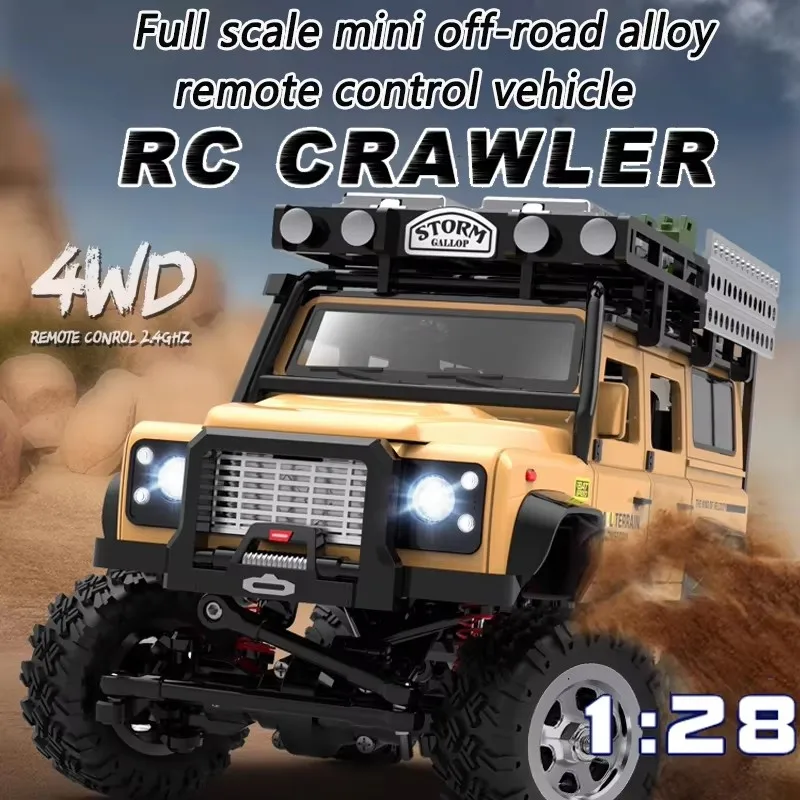 SG2801 4WD 2.4Ghz Metal RC Crawler 1/28 Full Scale  Remote Control Off-Road Climbing Car   Pick Up Loading Car Kid Toy Gift