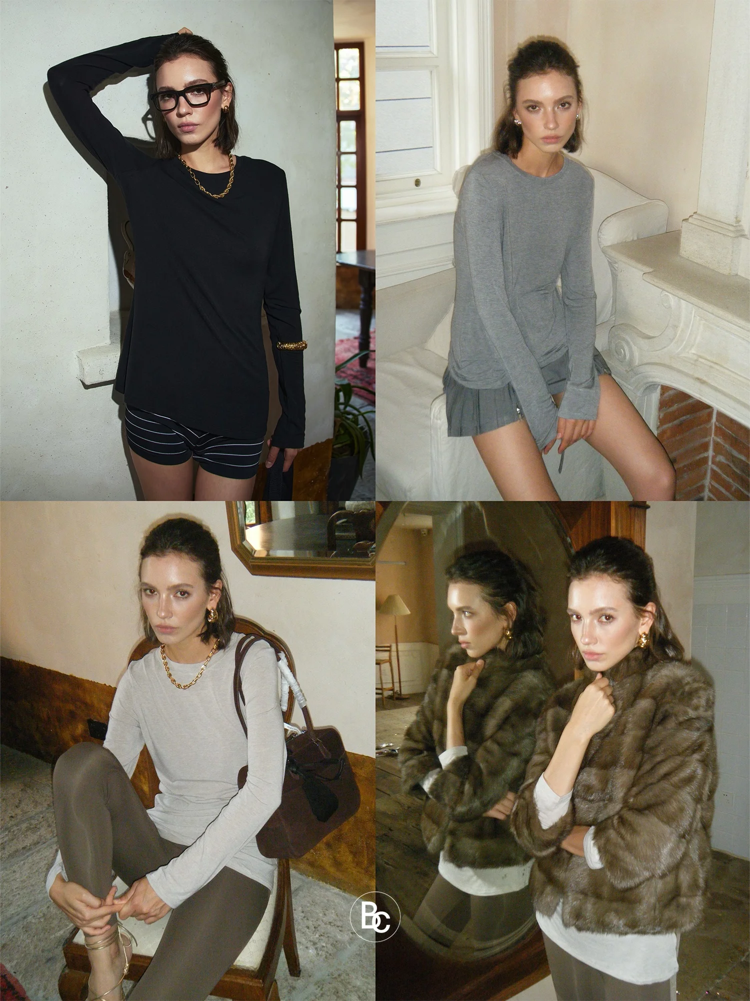 

Betchow Self-Heating Silk Beau Skin Base irt Bla ey Beige Comfortable Fit Camere Blend Moisture ng Long Sve