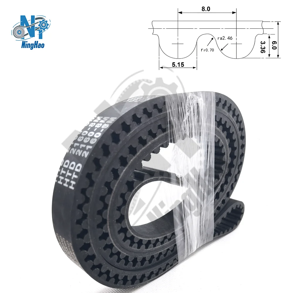 HTD 8M Rubber Timing Belt Closed Loop Belt Width 15mm 20mm 25mm 30mm 40mm Length Perimeter 1936 ~ 2336mm HTD8M Synchronous Belt