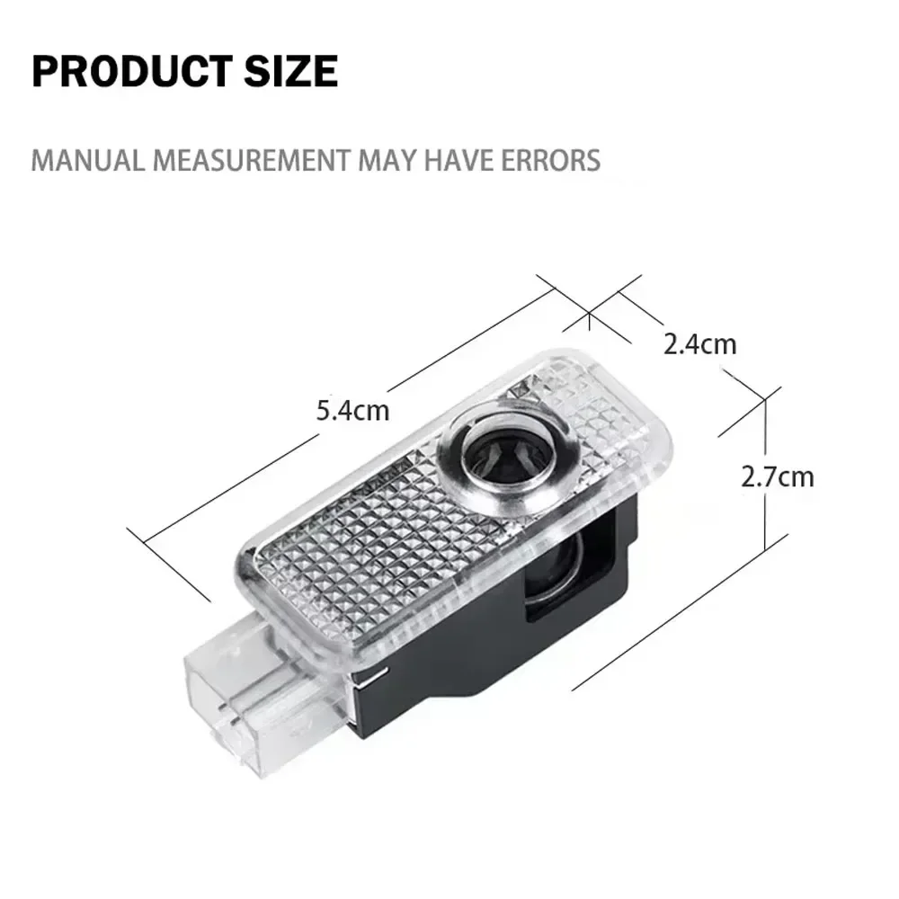 2PCS Led Car Door Welcome Lights For Audi Sline S3 S5 TT A4 B7 B8 B9 A3 8P 8V 8L A5 A6 C6 C5 C7 A1 Q3 Q7 Q5 Logo Projector Lamp view 2