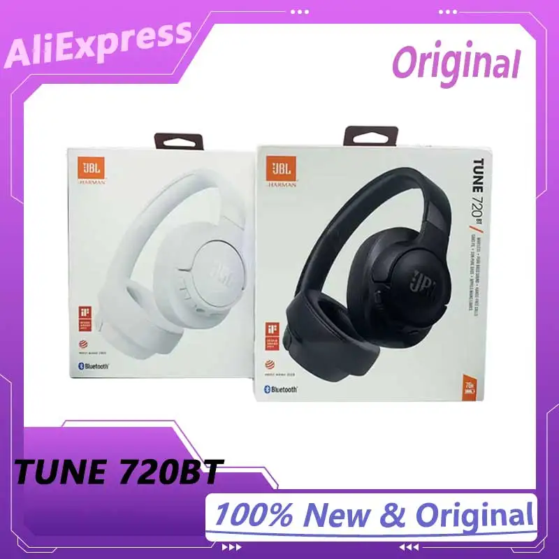 JBL TUNE 720BT Foldable Wireless Bluetooth 5.3 Headphones LE Audio Dual Connection 3.5mm Input Voice Aware 76H Playtime