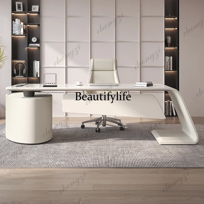 TTT  Writting Modern Light Luxury Office Desk Accent Design Minimalist L Shape Office Desk Irregular Elegant Homefurniture
