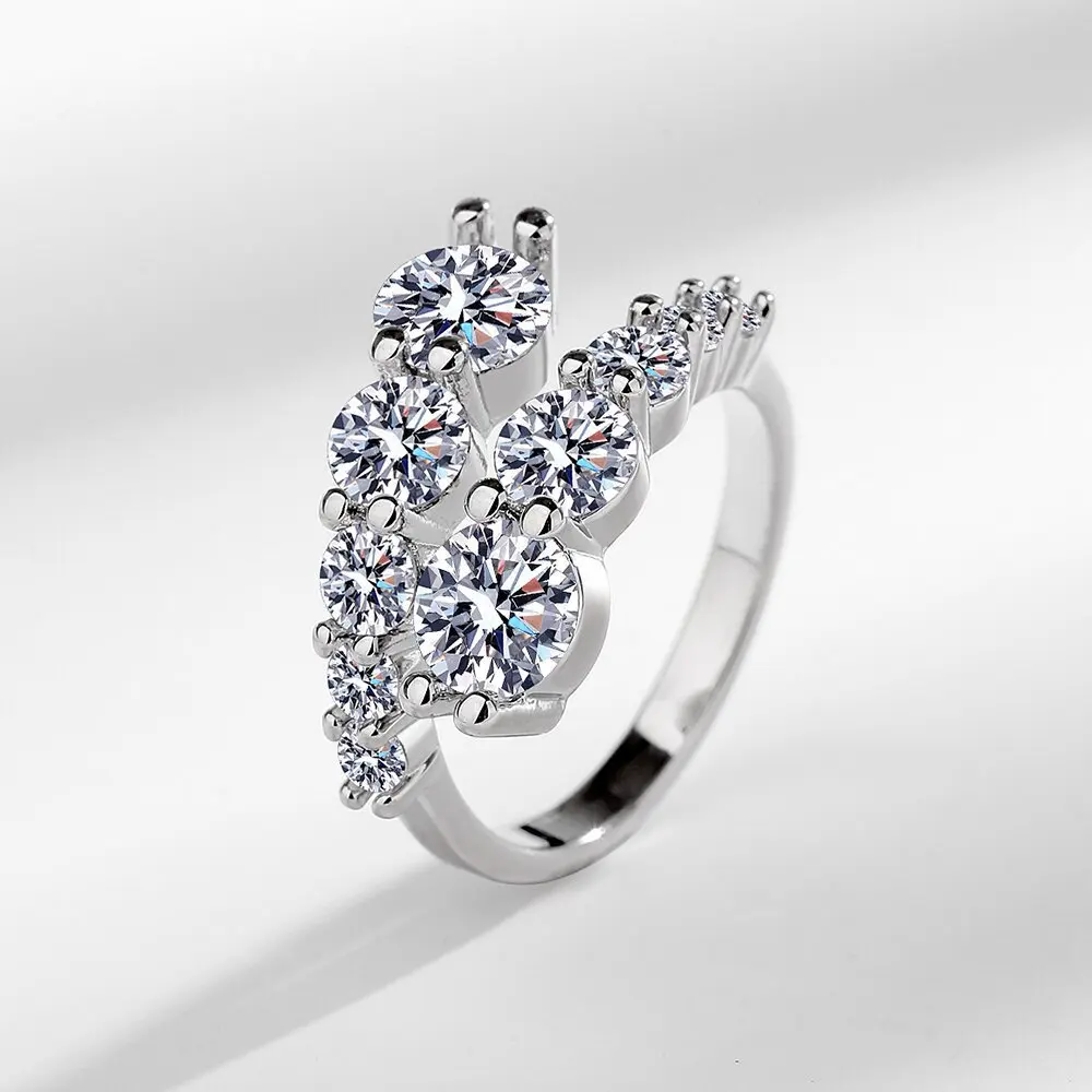 925 Sterling Silber Zirkonoxid-Emaille-Ring Eheringe Modischer Edel-Schmuck für Frauen Geschenke Damenring