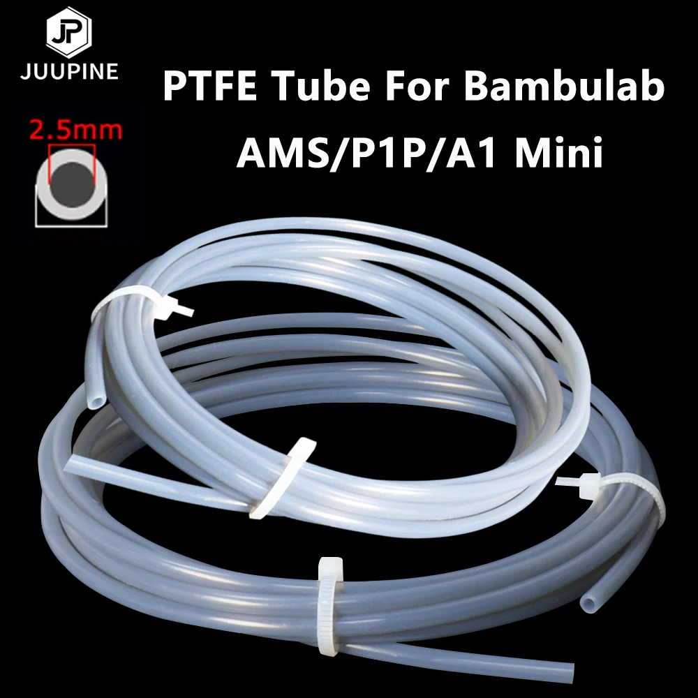 Teflonto Pipe for Bambu Lab P1P AMS A1 mini 3D Printer PTFE Tube Bowden Extruder 1.75mm ID2.5mm OD4mm Bambulab Filament Parts