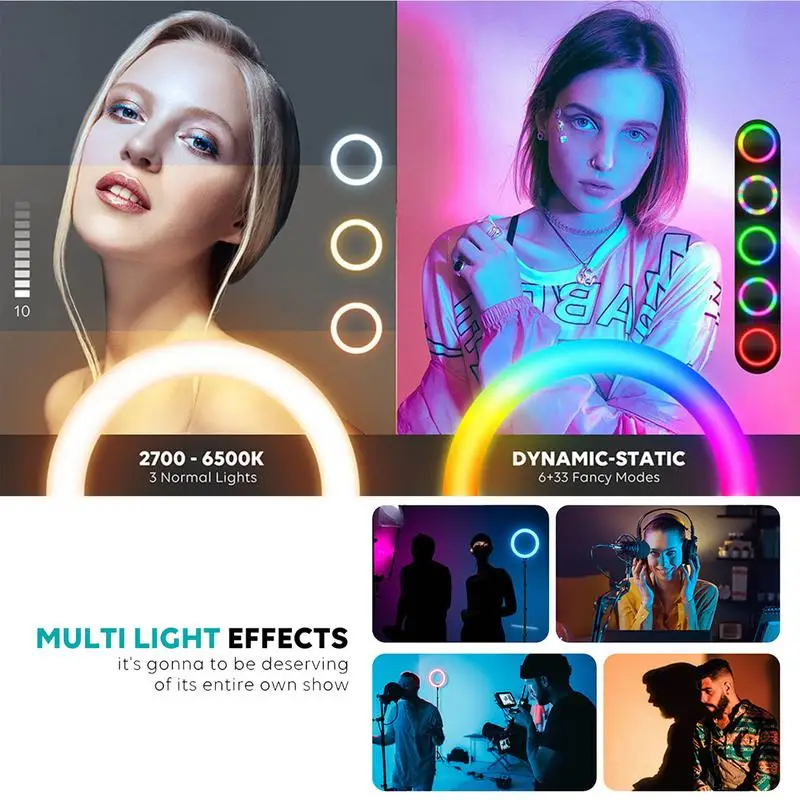 Light For Photography Studio Lights Ring Light Video Lighting Stream Light Camera Light Dimmable Photography Lighting Kit For