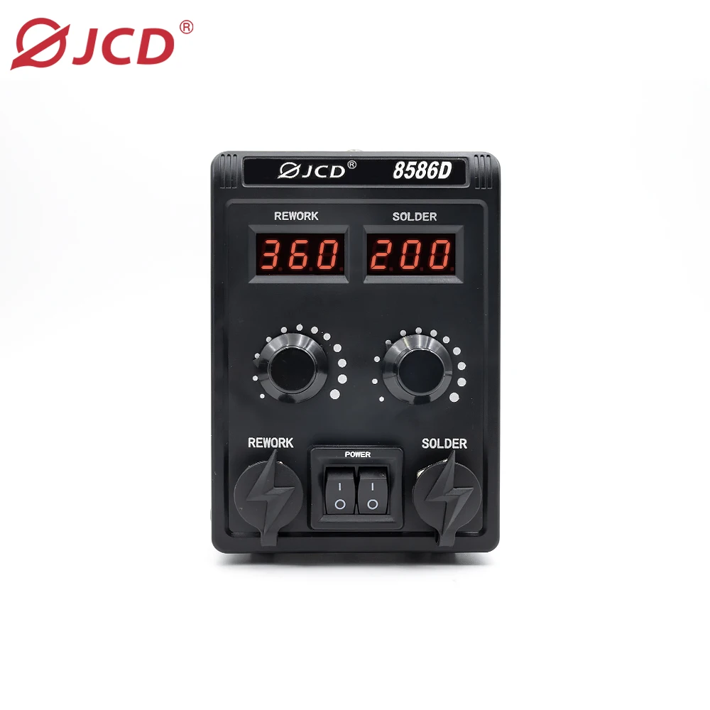 8586D‑B JCD 750W 2‑IN‑1 SMD Rework Soldering Station, LCD Dual Digital Display Hot Air Gun & Electric Soldering Iron Welding Repair Tool Kit