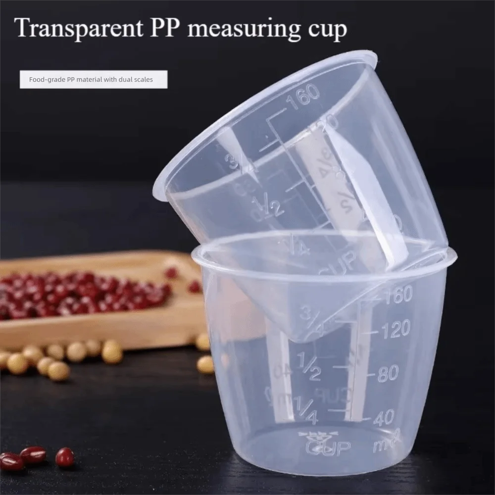 Mini 100/160ml Rice Measuring Cup Clear with Scale Measuring Jugs Plastic Digital Kitchen Scale Baking Accessories