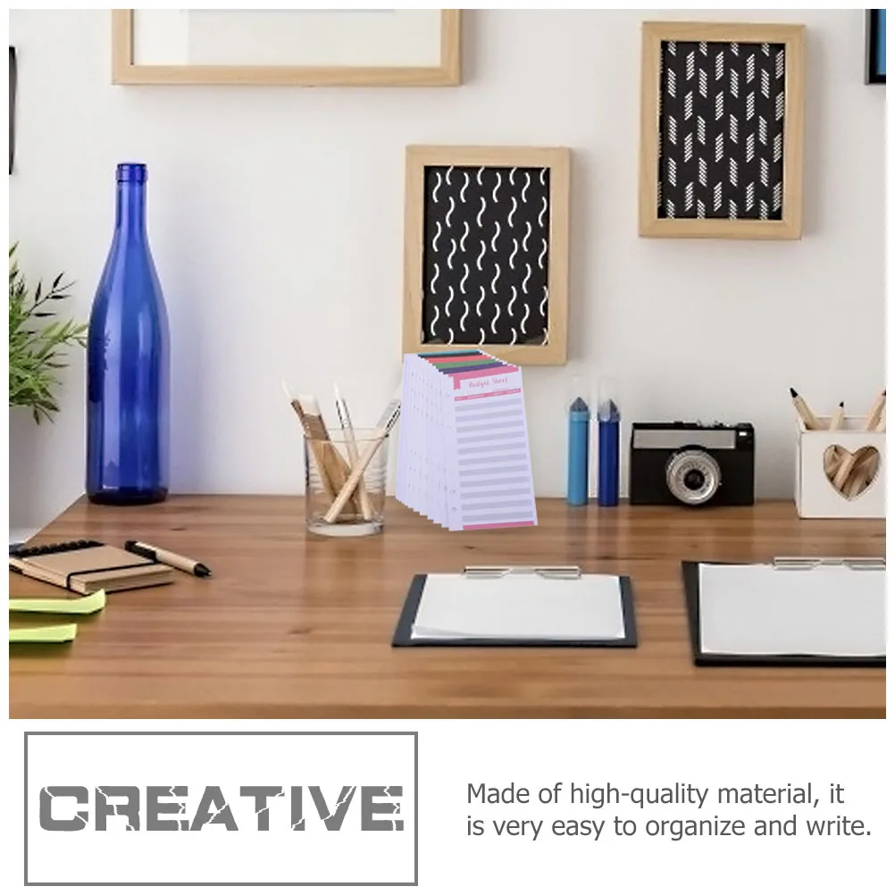40pcs Double Offset Paper Inserts for Budget Planner Cards Portable Monthly Finance Tracker Home Office Supplies