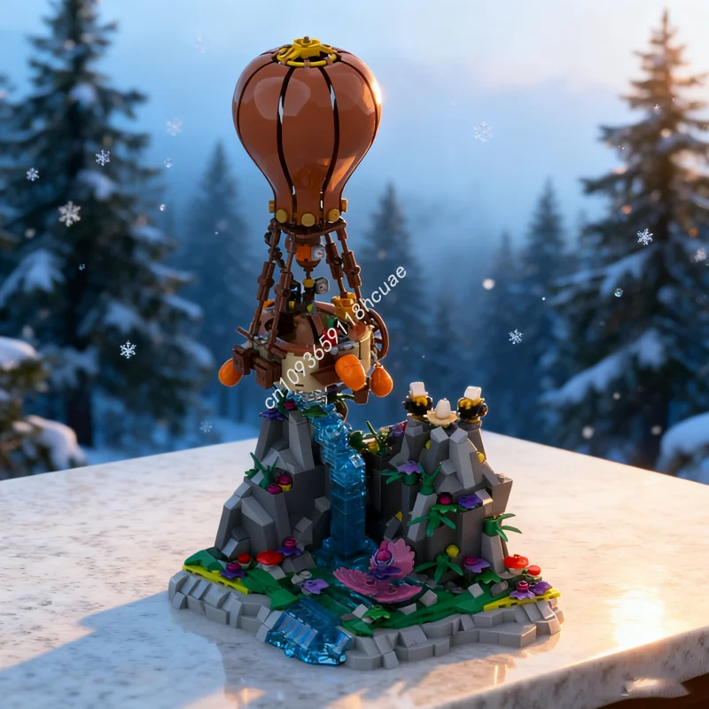 

692 шт. MOC воздушный шар диорама со значками модель строительные блоки игрушка сборка творческое образование рождественские подарки кирпич детский день рождения