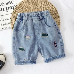 IENENS Kids Boys Beach Shorts Jeans Children Clothes Pants Denim Clothing Bermuda Infant Toddler Baby Boy Casual Trousers