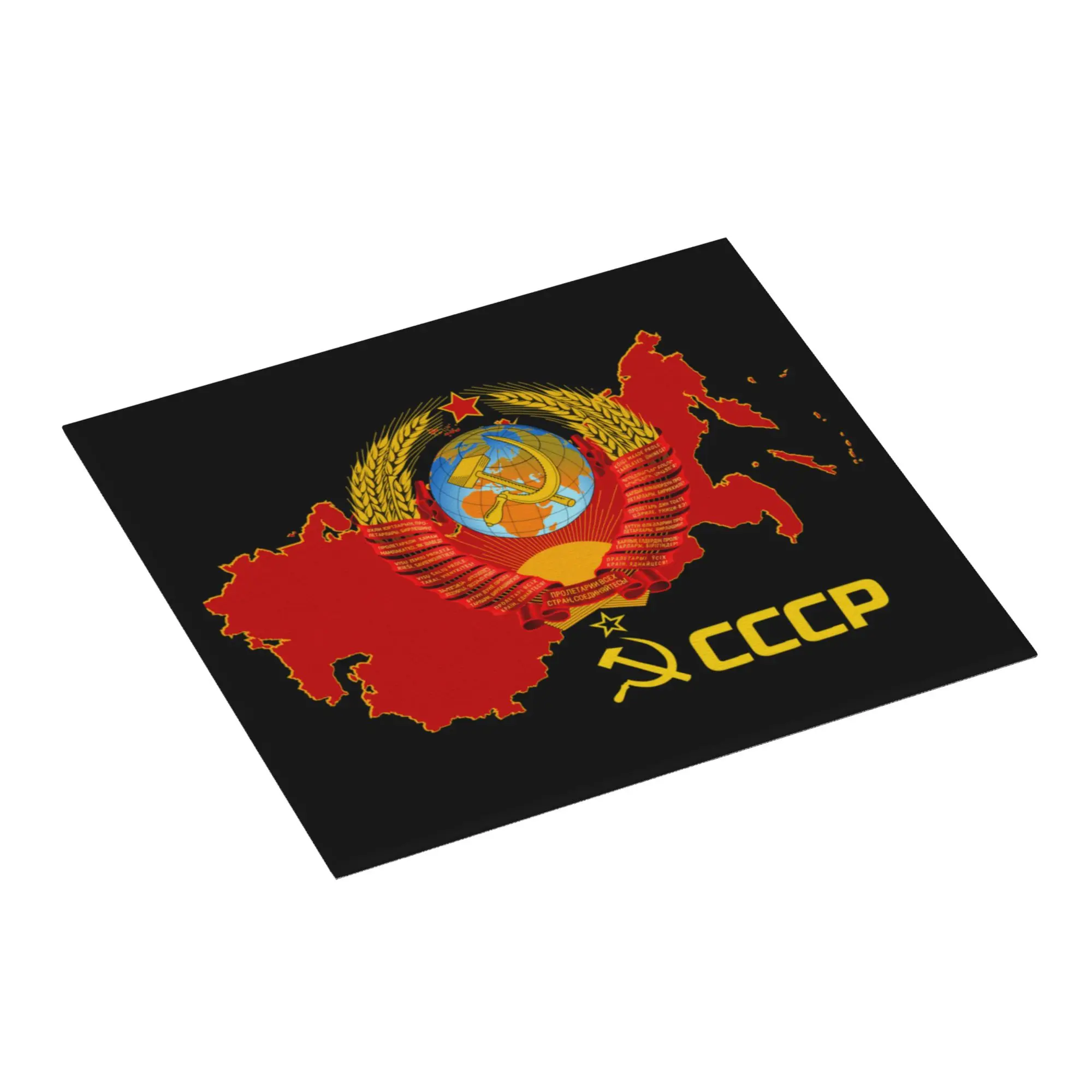 Hammer And Sickle CCCP Soviet Union Coat of Arms Non Slip Kitchen Counter Protector Mat Barware Reusable Drying Mat For Kitchen