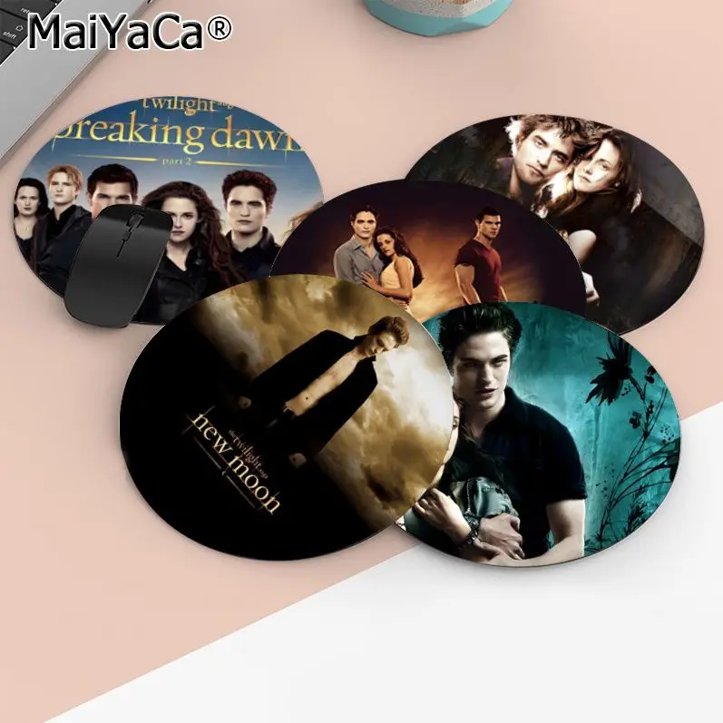 Movie Twilight Non-slip Round Kawaii Cartoon Anime Gaming Mouse Pad Keyboard Mouse Mats Deskpad Girls For PC Desk Pad