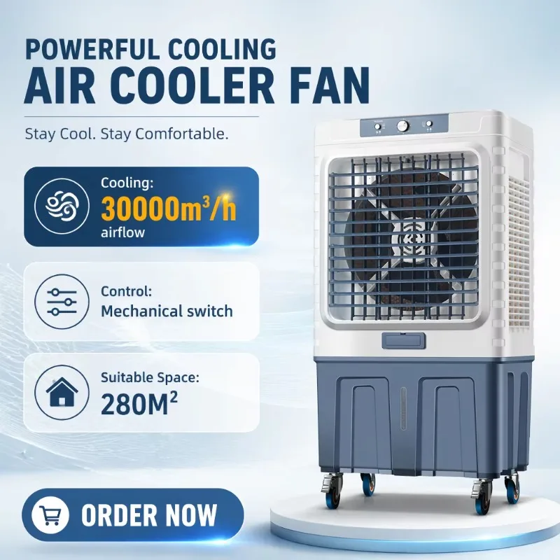Airo Portable Evaporative Air Cooler-Bladeless Fan 3-Speed Energy Saving Low Noise Eco-Friendly for Home & Commercial Use